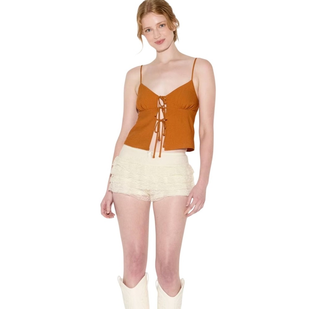 Wild Fable Women's Ivory Lace Ruffle Bloomers Shorts Size XS